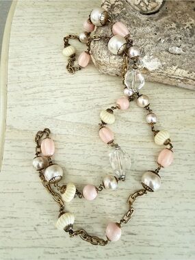 Vintage signed YOSCA statement necklace